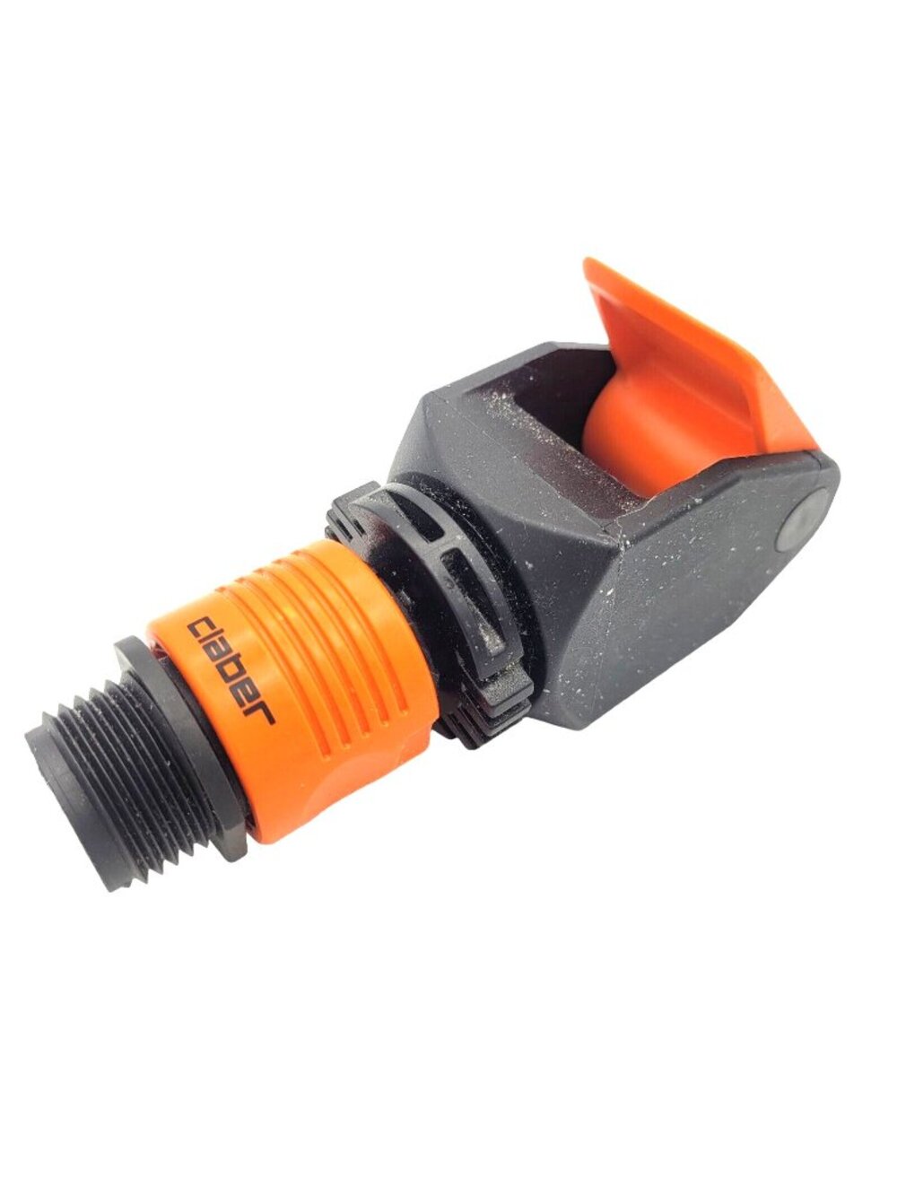 Claber 8583 Koala Indoor Faucet Adapter to 5/8" Garden Hose Black/Orange